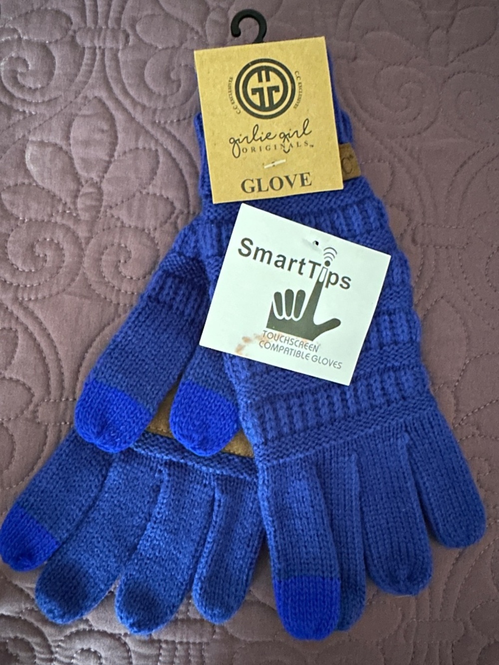 NWT C.C. Royal Blue Touchscreen Gloves